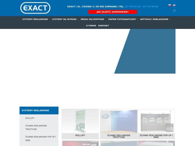strona: EXACT Company Systemy reklamowe